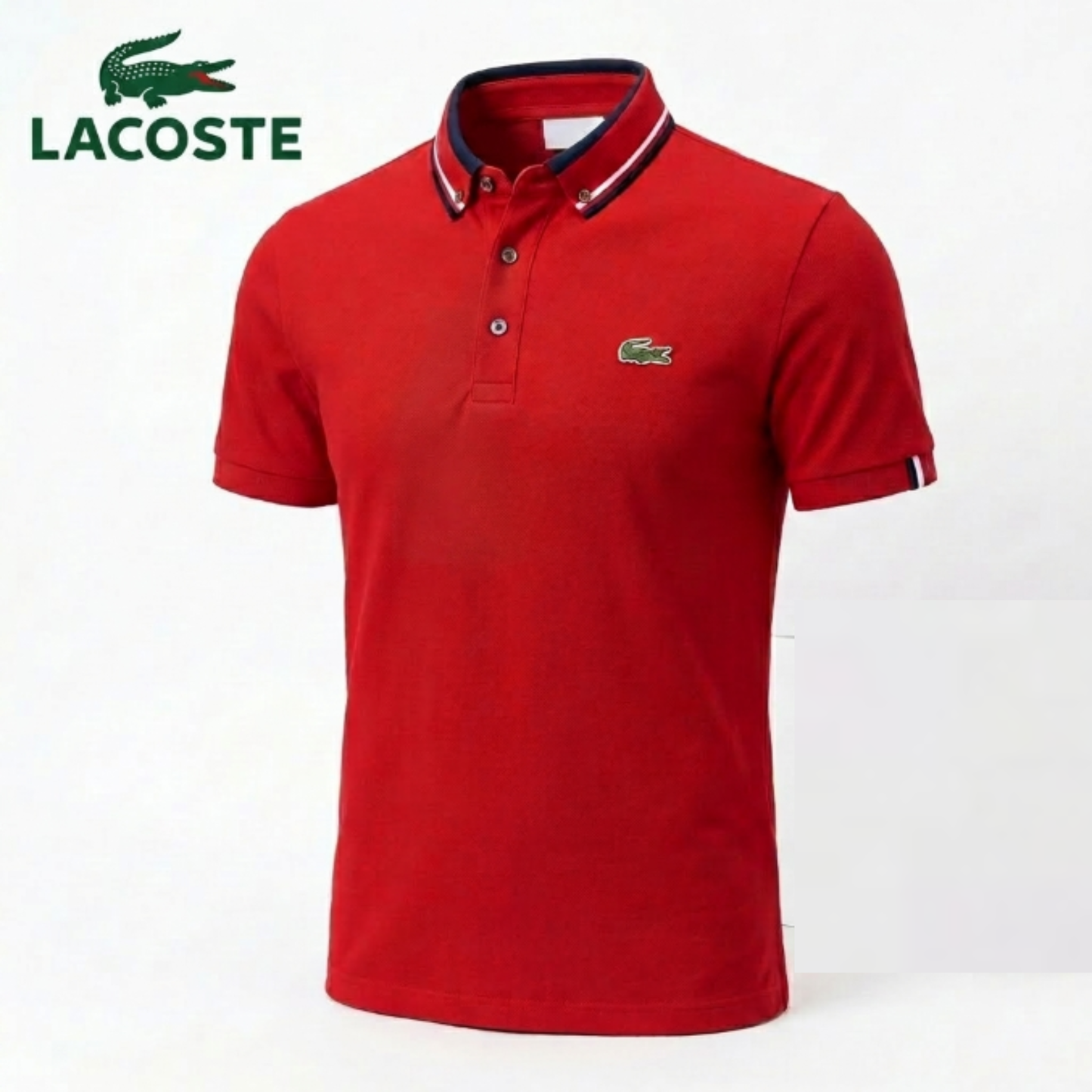 Classic Collar Piqué Polo Shirt